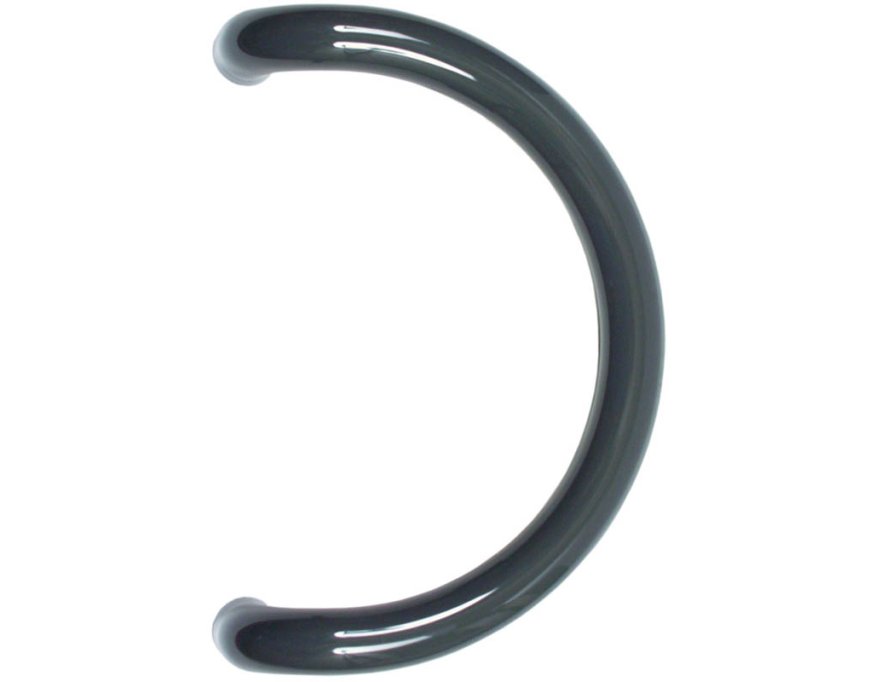 Poignée demi-cercle noire percée 300 mm