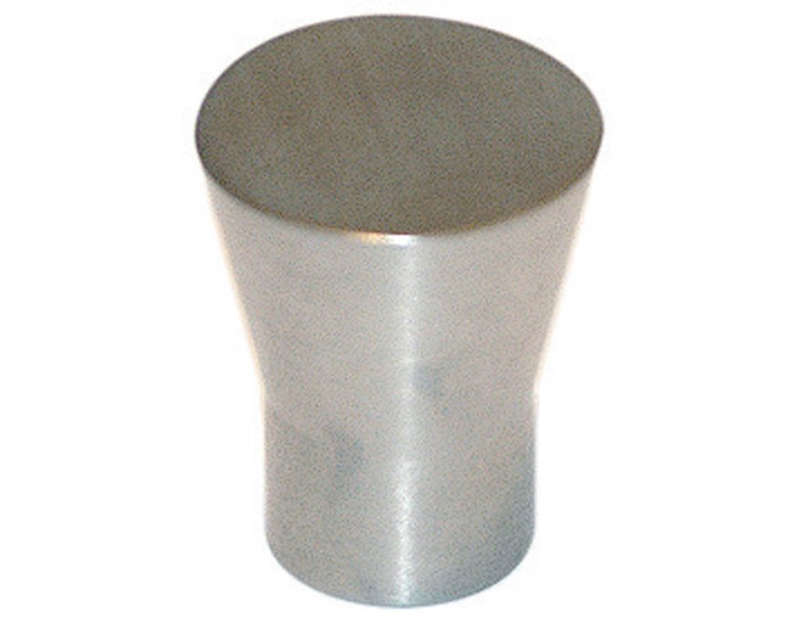 Bouton cône droit inox brossé Ø 23 mm