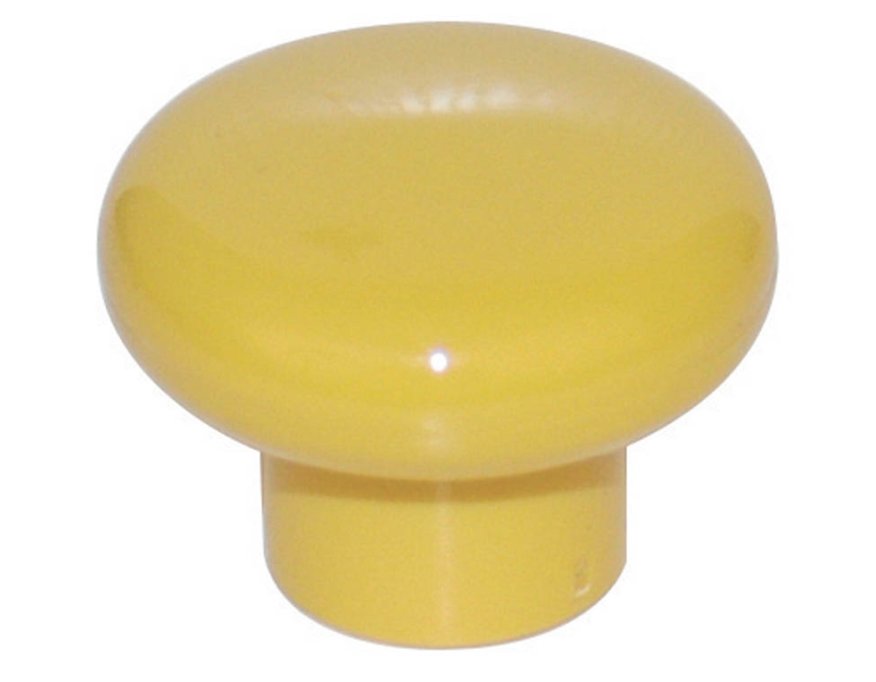 Bouton plastique jaune Ø 35 mm